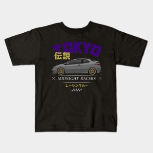 Midnight Racer Silver FN2 JDM Kids T-Shirt